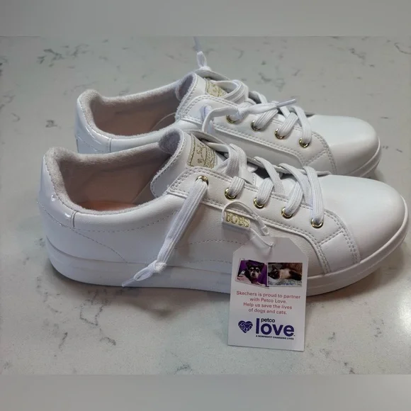 New BOBS D’vine Instant Delight Memory Foam White Sneakers - Size 9.5 - Picture 2 of 9